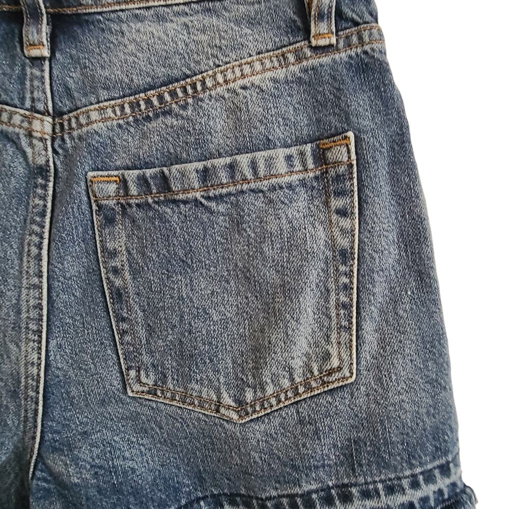 FRAME Mosaic Flare Short Mesa Wash Released Hem 100% Cotton MLFSH385 Women's 24 - Picture 7 of 11